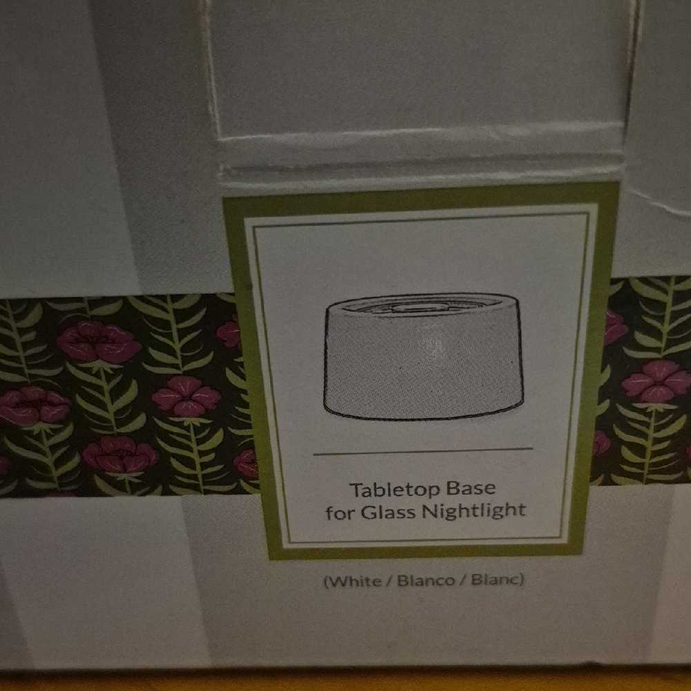 Tabletop Base for Glass Nightlight - White